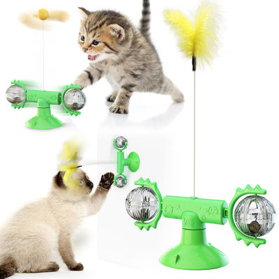 Plush Green Rope 20cm Pet Cat Toy Planet Spinning Windmill
