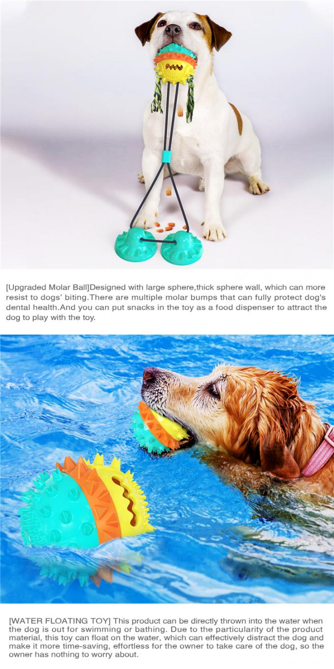 Professionelles kundenspezifisches Haustier liefert verstärktes Sauger-Seil-Ball-Mehrfarbenspielzeug