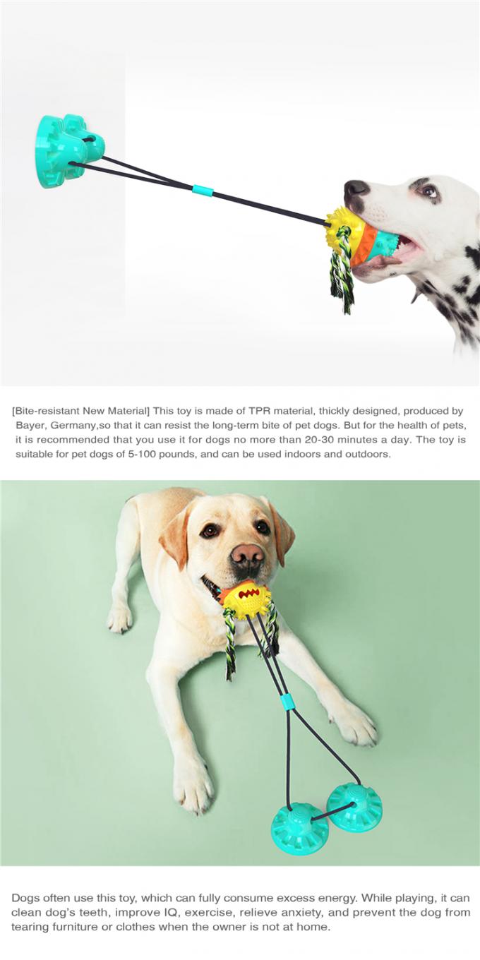 Professionelles kundenspezifisches Haustier liefert verstärktes Sauger-Seil-Ball-Mehrfarbenspielzeug