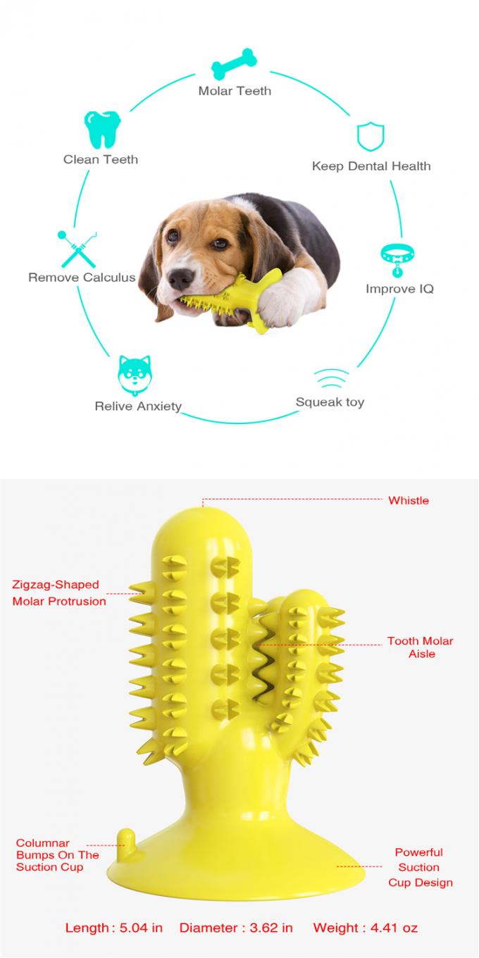 Kaktus-Form-Zahn-Reinigungs-Schoßhund-Biss Toy With Customized Service